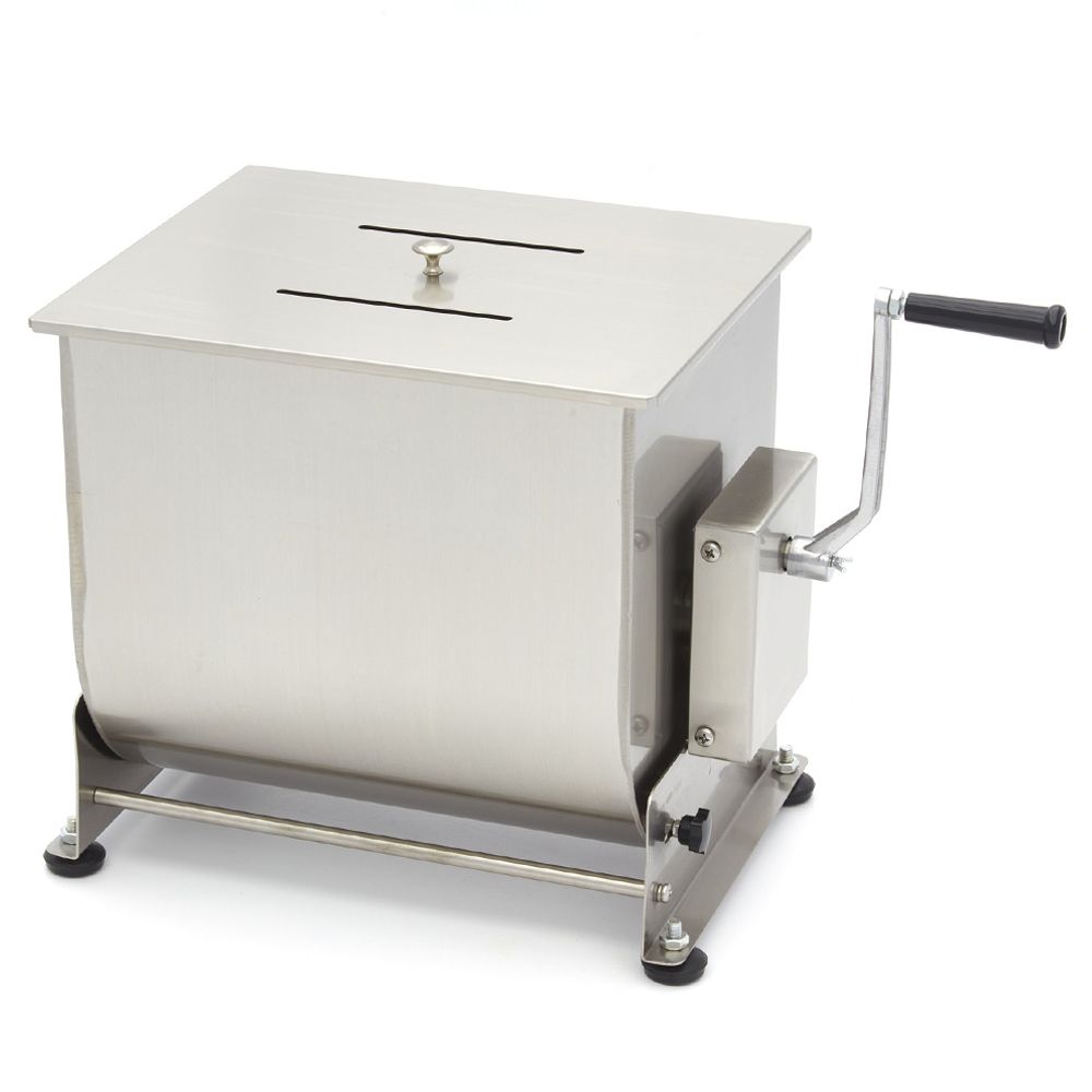 Malaxor carne manual inox 35 kg / cuva basculanta - 0