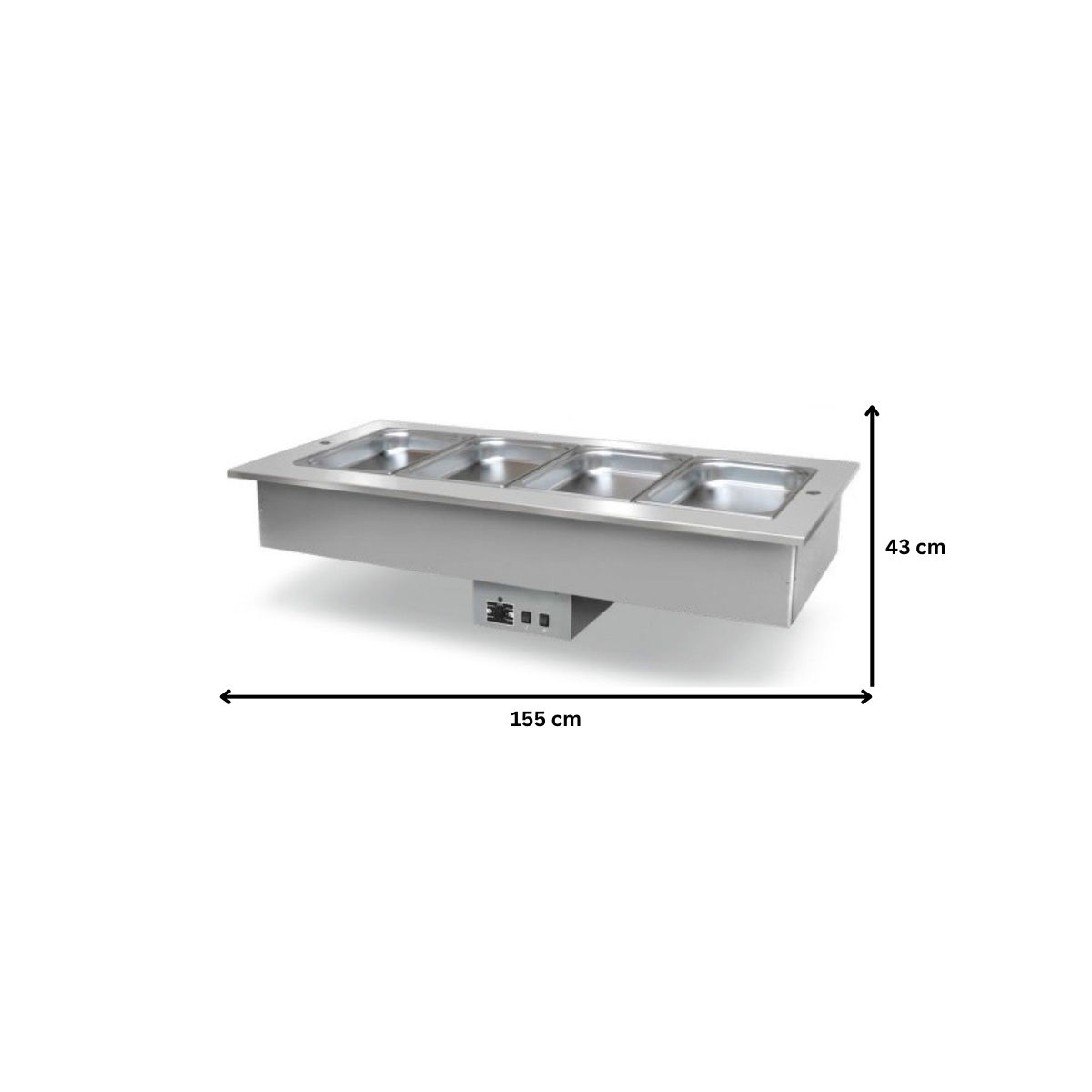 Modul bain marie drop-in 4 GN1/1 - 1