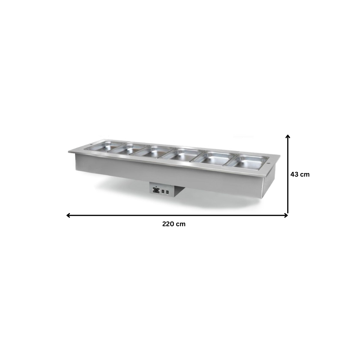 Modul bain marie drop-in 6 GN1/1 - 1