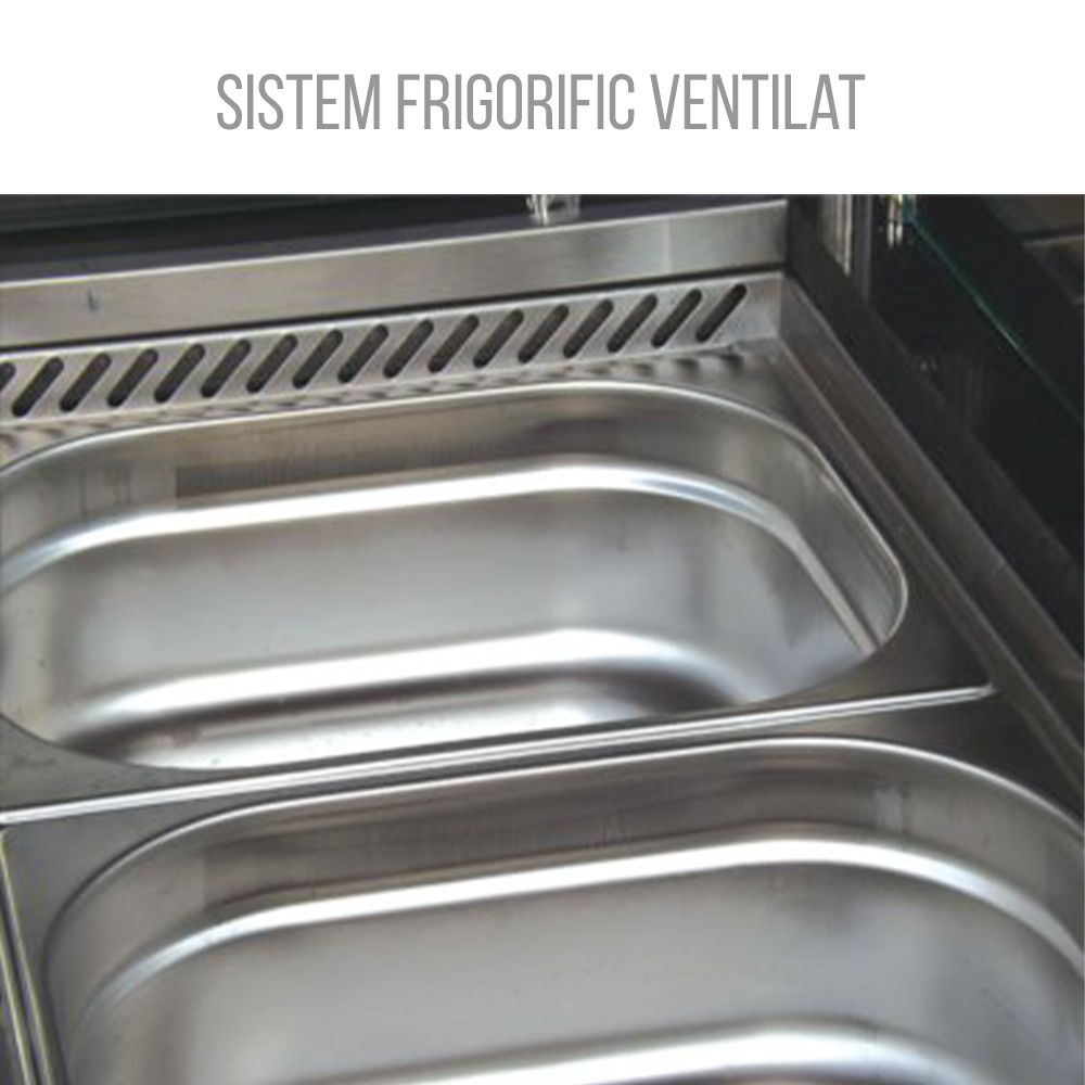 Salad bar, inox, 6*1/1 GN, racire ventilata, 220*90*85/131 cm - 1