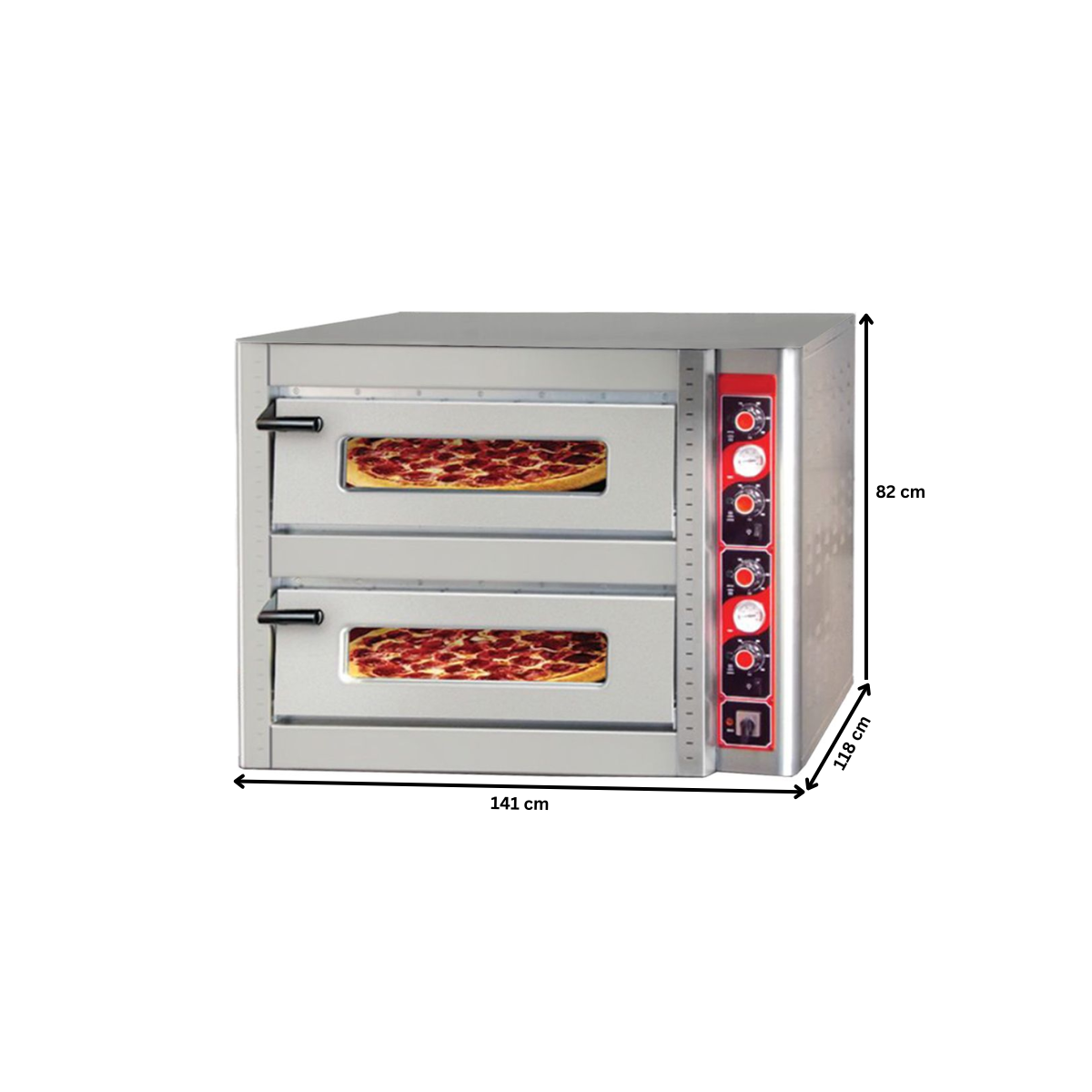 Cuptor profesional pizza electric 9+9 pizza / 33 cm - 5