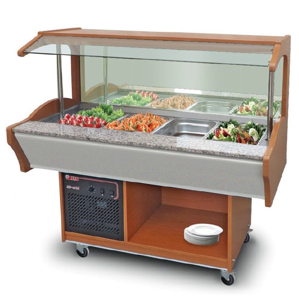 Unitate mixta de perete salad bar si bain marie 2+2*1/1 gn - 0
