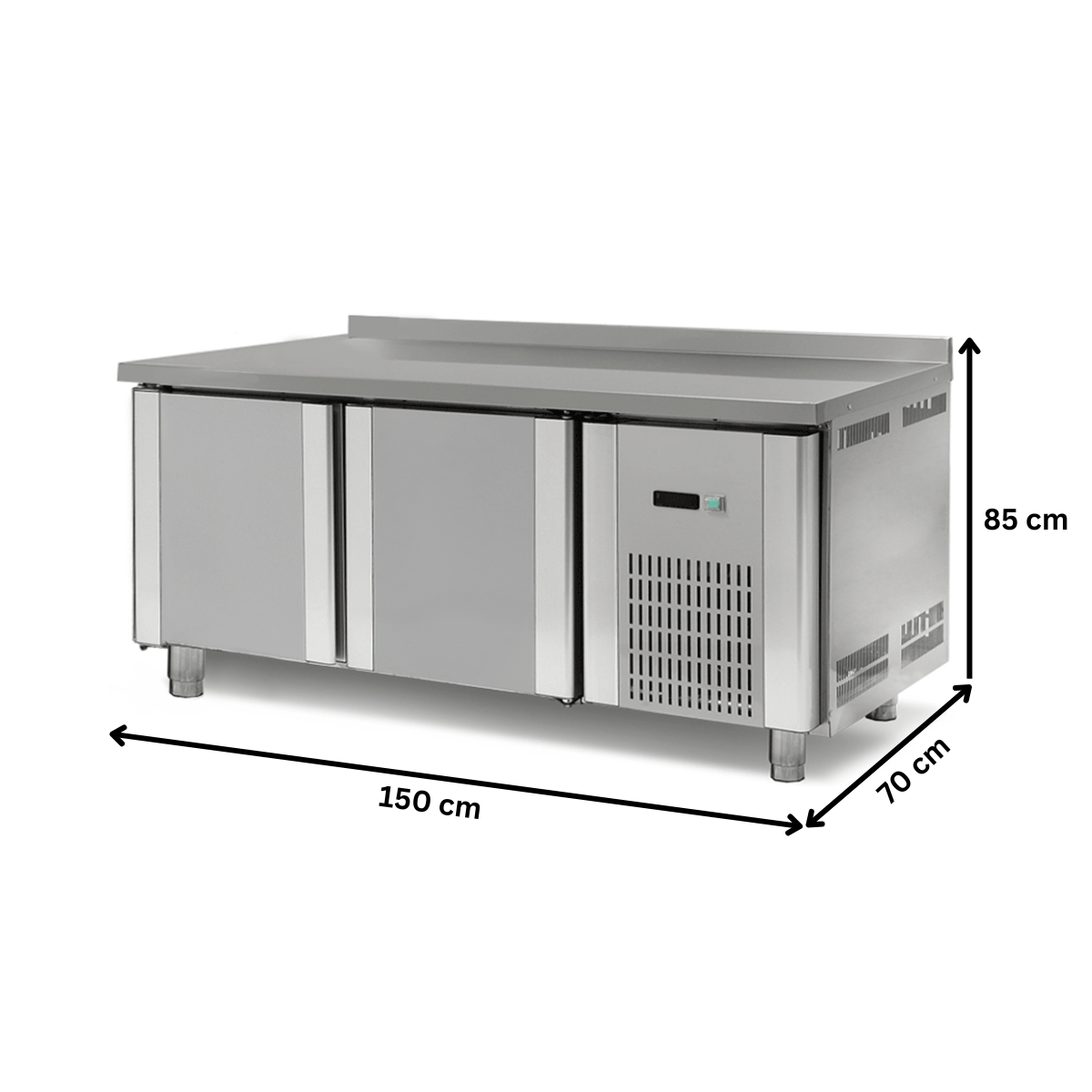 Masa rece congelare, profesionala, inox, 2 usi, 150*70*85 cm - 3