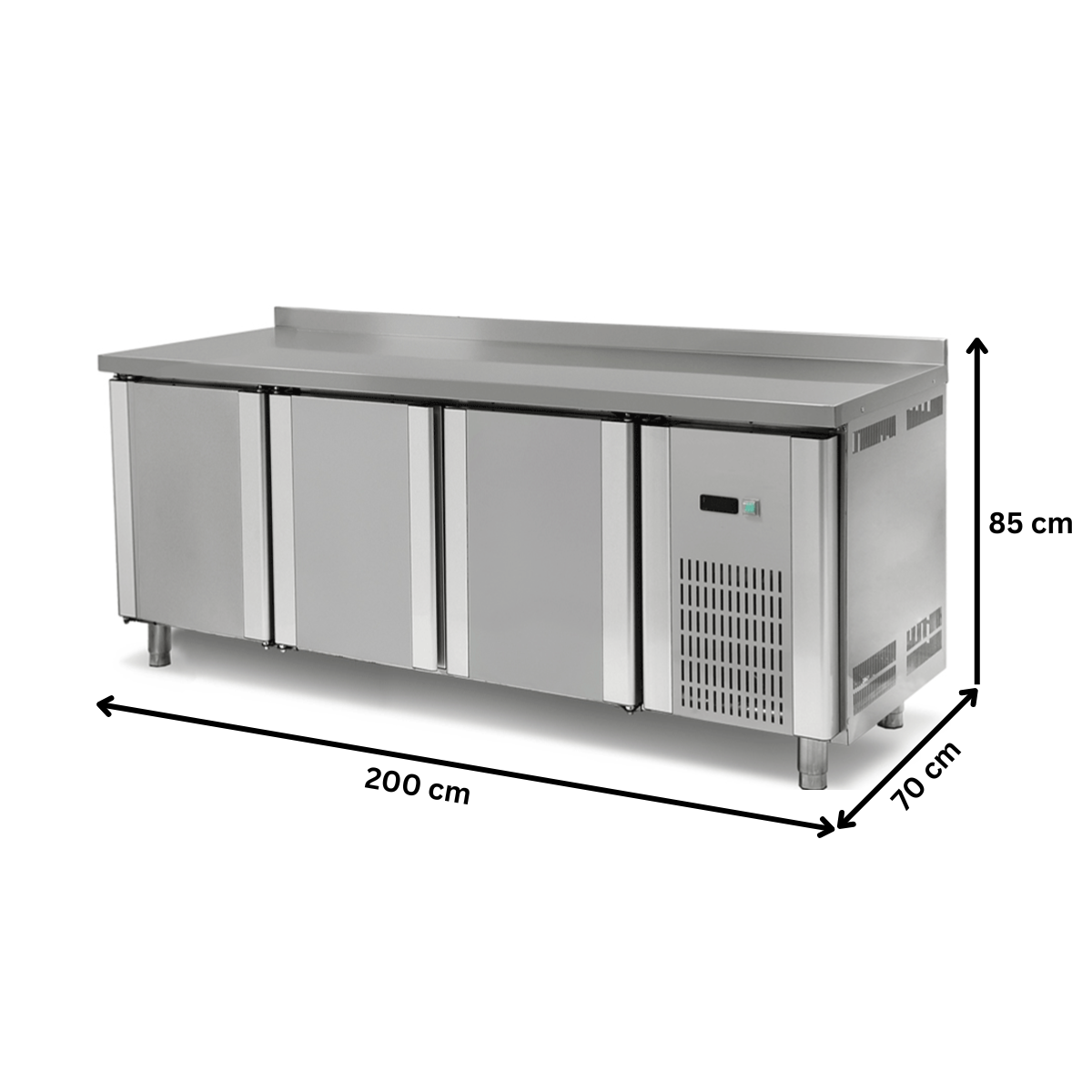 Masa rece congelare, profesionala, inox, 3 usi, 200*70*85 cm - 3