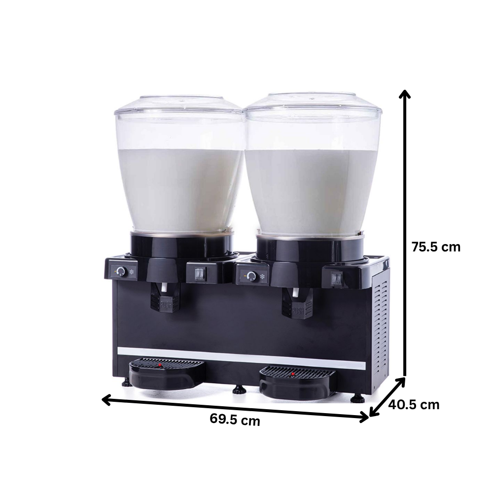 Aparat dozator special suc, ayran, iaurt, ceai rece, cafea rece capacitate 2 bazine 22 lt cu mixer - 4