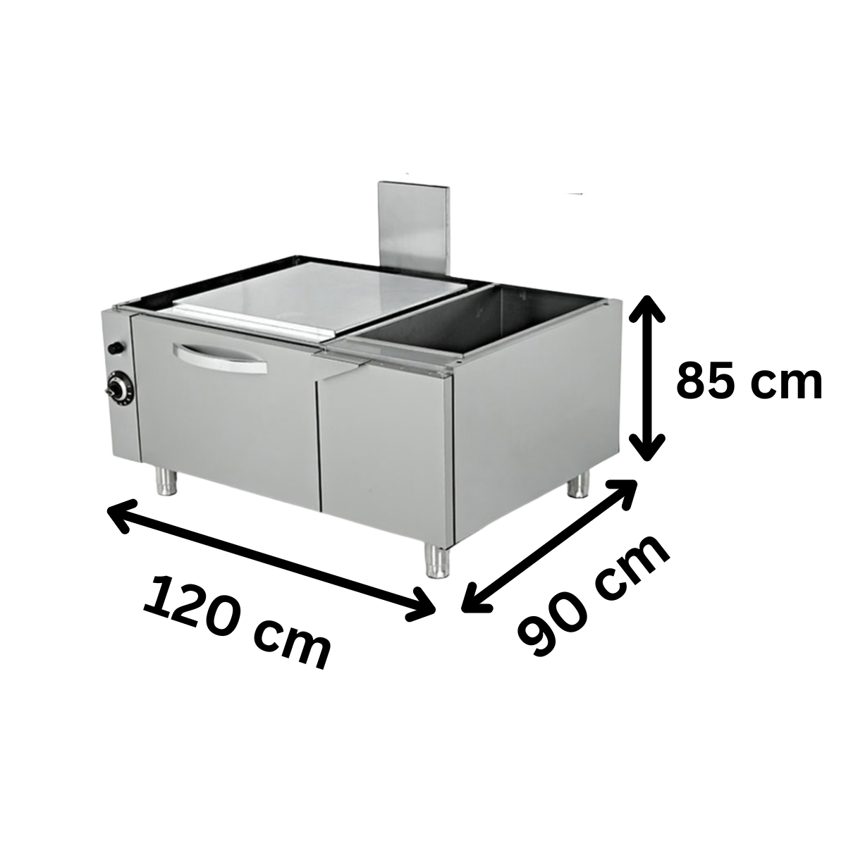 Masina de gatit pe gaz cu 4 arzatoare, wok, cuptor si dulap - 1