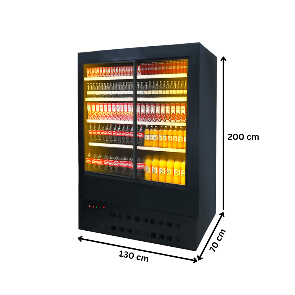 Raft frigorific pentru mezeluri-lactate-bauturi 130 cm - motor interior - 2
