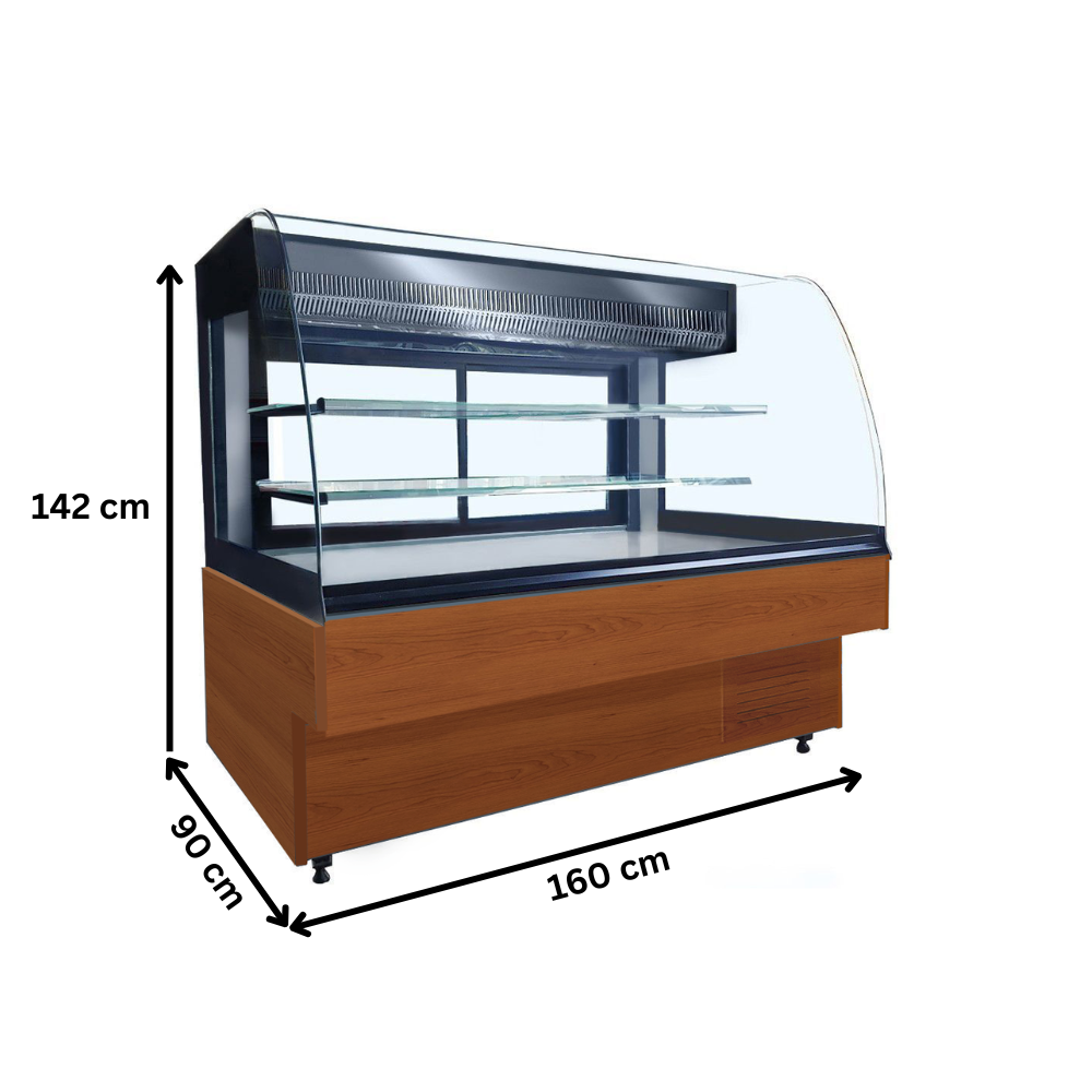 Vitrina frigorifica orizontala, cofetarie, A333-BERGAMA, geam curbat, statica, 160 cm - 13