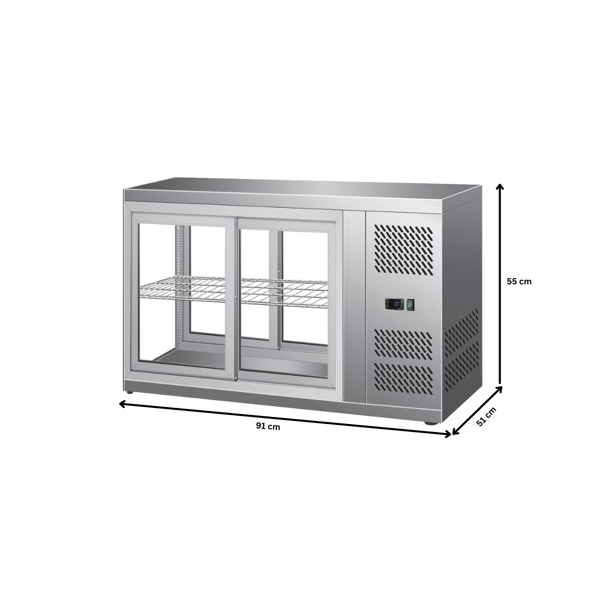 Vitrina frigorifica, racire ventilata, 110 lt, 91*51*55 cm - 1