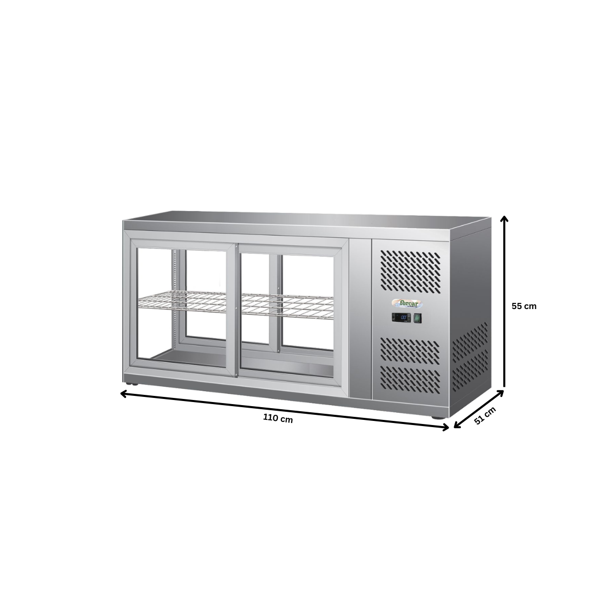 Vitrina frigorifica, racire ventilata, 150 lt, 110*51*55 cm - 1