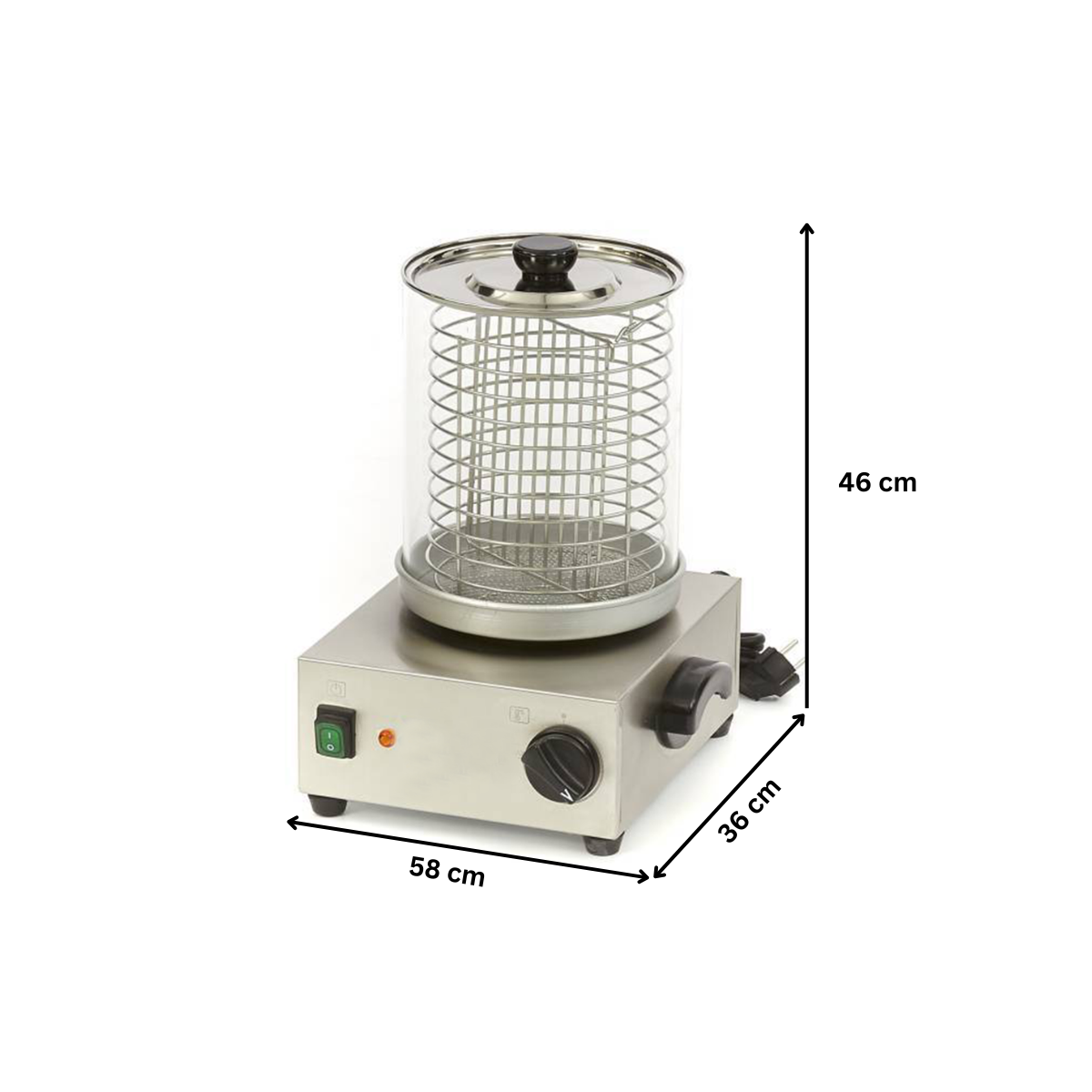 Aparat hot-dog electric, inox, 58*36*46 cm - 4