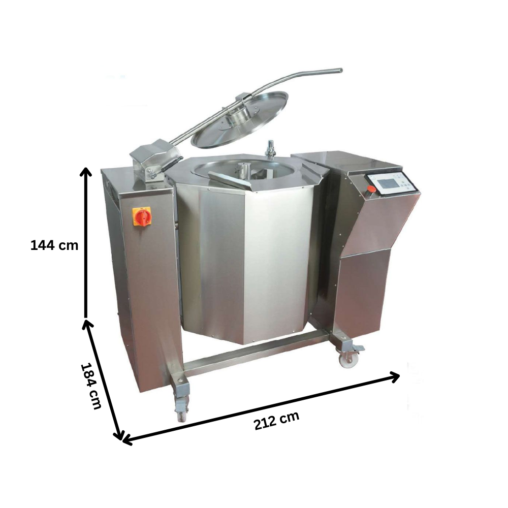 Marmita electrica cu palete mixare, profesionala, 500 LT, 212*184,5*144 cm - 4