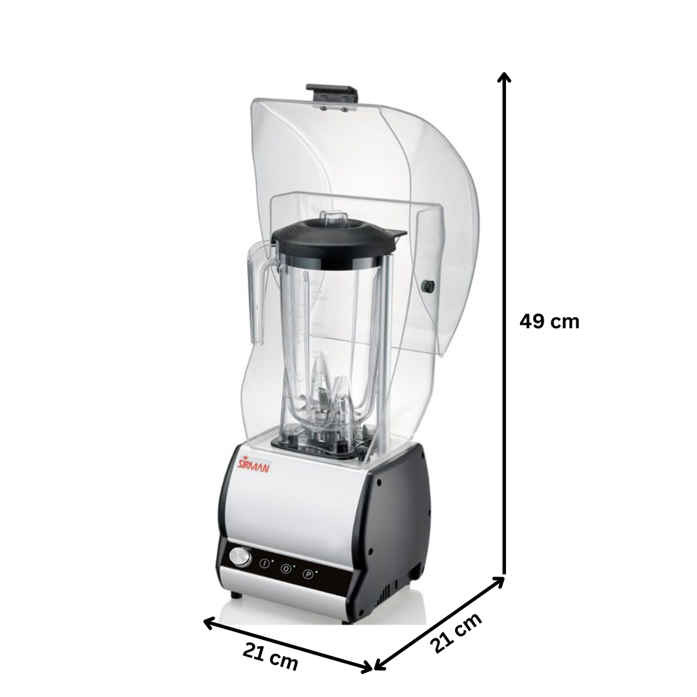 Blender SIRMAN cu variator de viteza, protectie pentru reducerea zgomotului si 9 programe, capacitate 2lt - 3