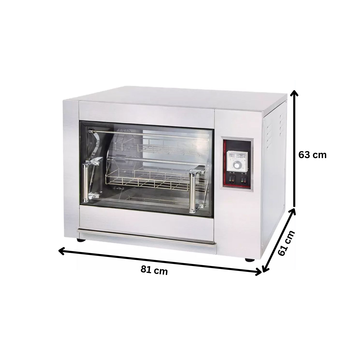 Rotisor electric profesional cu 3 cosuri pentru 12 pui | rotiserie | fastfood - 4