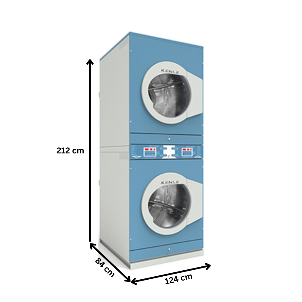 Uscator rotativ dublu KENLE, capacitate 18+18 kg, Gaz - 1