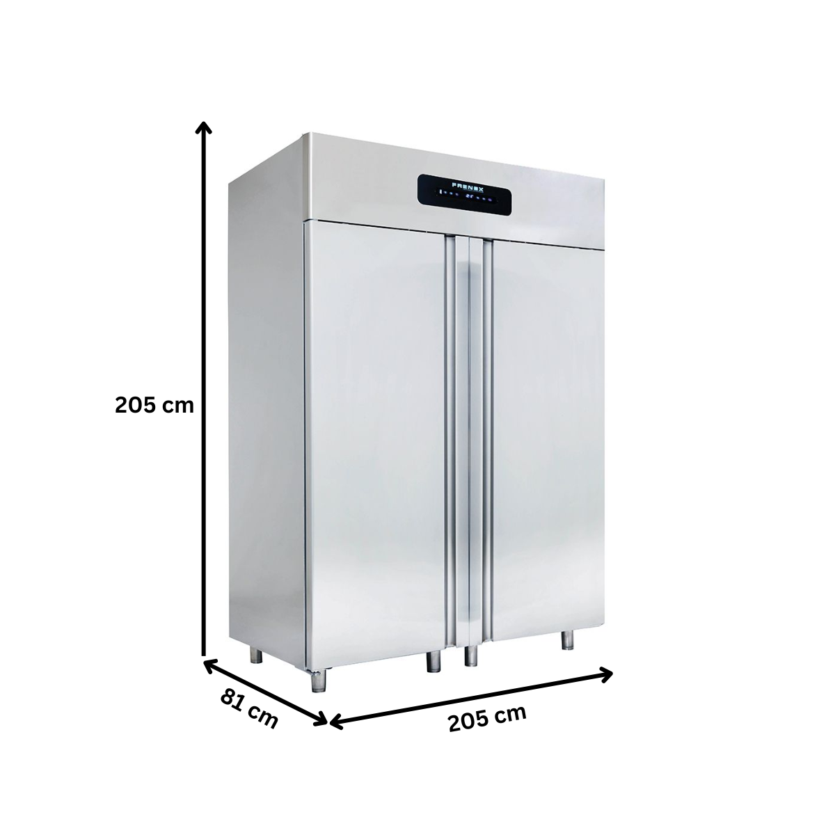 Dulap frigorific vertical inox, FRENOX cu 2 usi, Eficienta Energetica, 1400 lt - 4