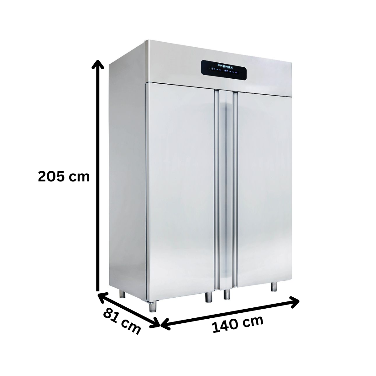 Dulap frigorific vertical inox, FRENOX cu 2 usi, Eficienta Energetica, 1400 lt - 5