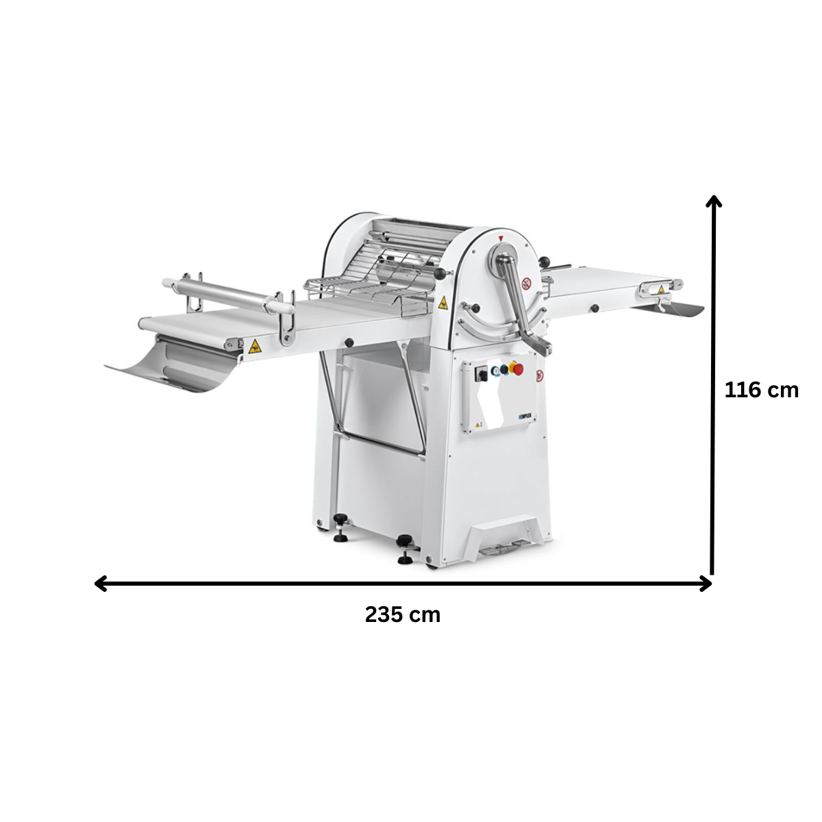 Masina turat aluat cu suport, banda 95 cm, 235*91,5*116 cm - 2
