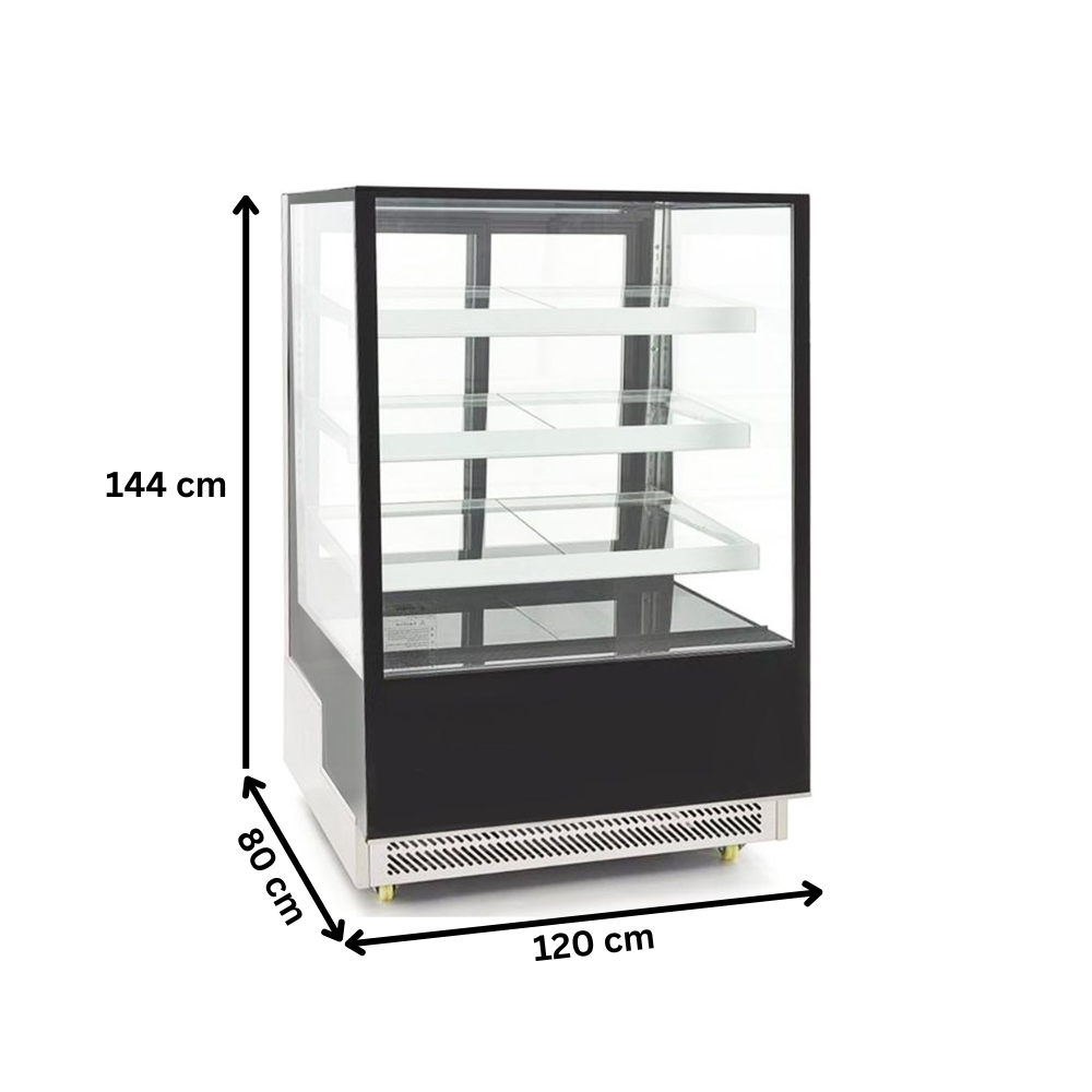 Vitrina frigorifica orizontala, cofetarie, geam drept, 120 cm - 5