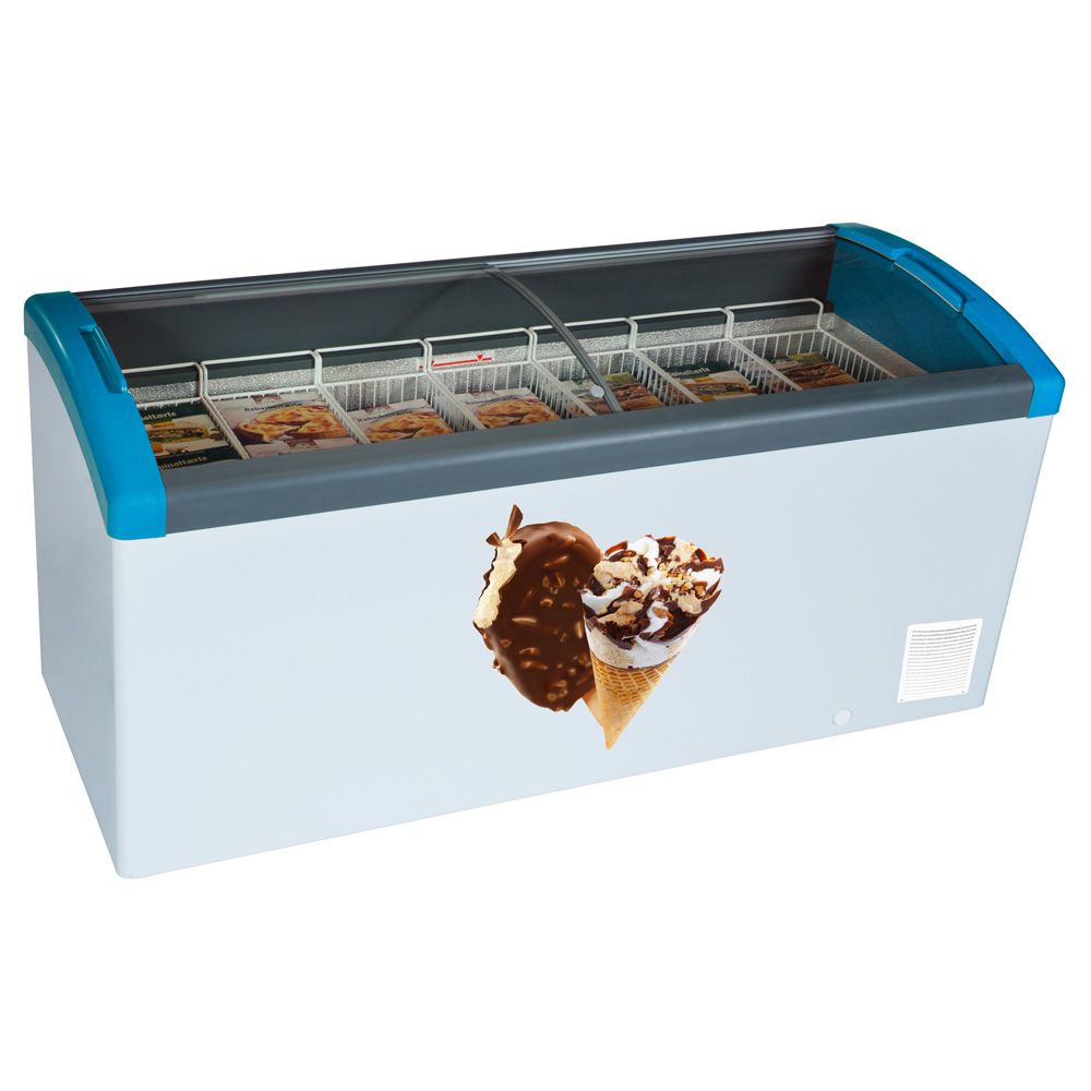 Lada congelare, capac glisant curbat din sticla, 351 lt, 170*65*85 cm - 1