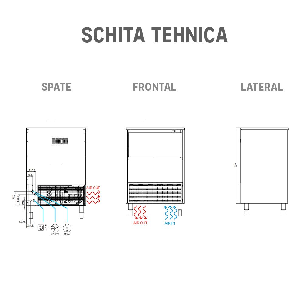 Masina cuburi de gheata profesionala ITV, capacitate 80 kg / zi - 2