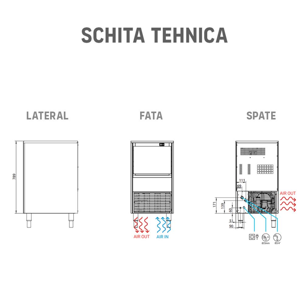Masina cuburi de gheata profesionala ITV, capacitate 41 kg / zi - 2
