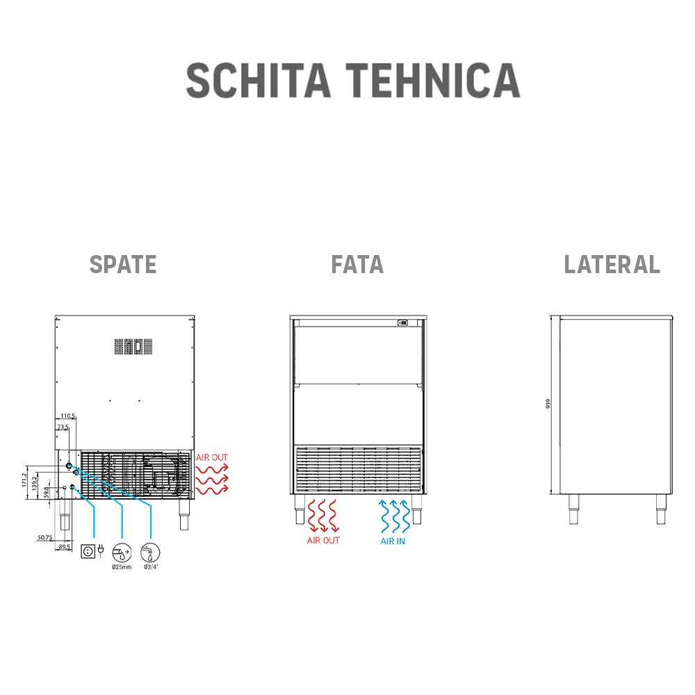 Masina cuburi de gheata profesionala ITV, capacitate 75 kg / zi - 2