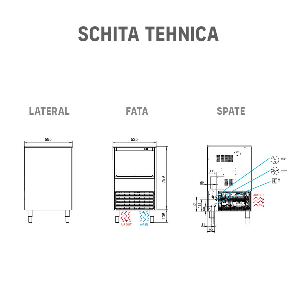 Masina cuburi de gheata profesionala ITV, capacitate 71 kg / zi - 2