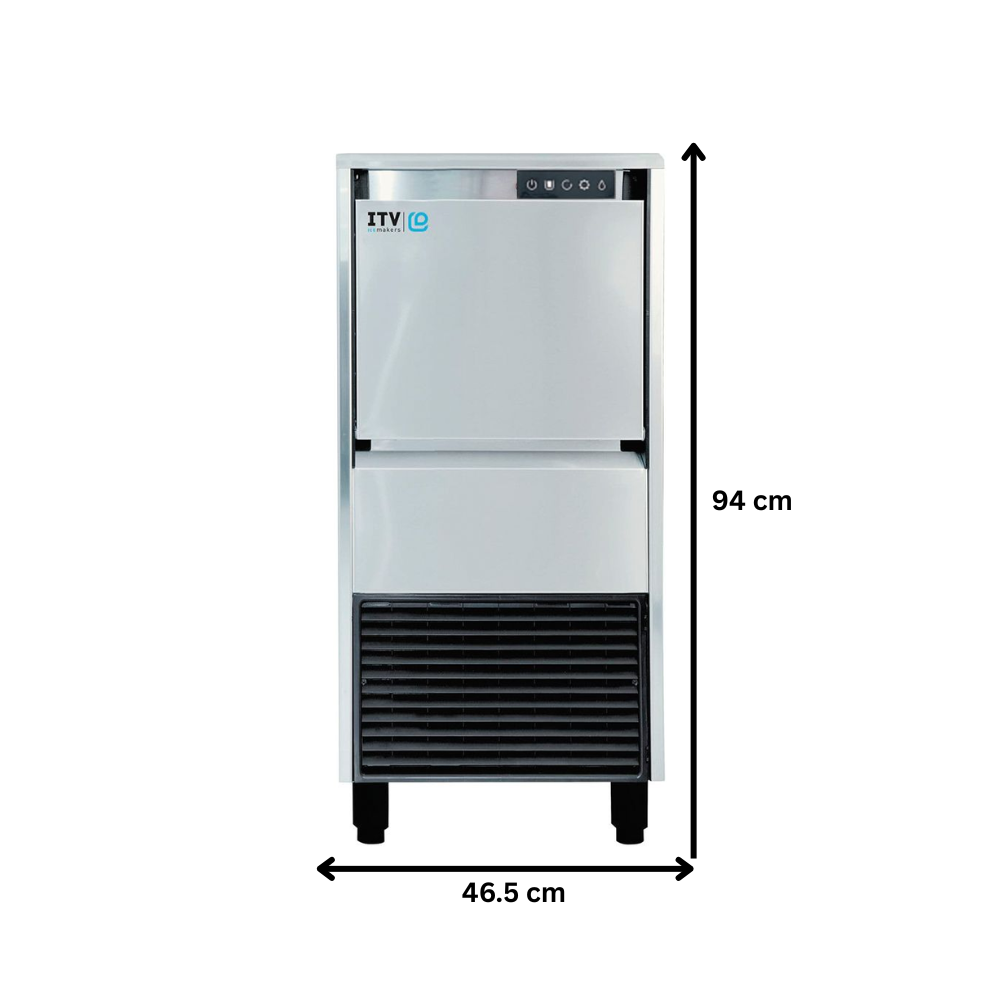 Masina fulgi de gheata granulara profesionala ITV cu depozit, capacitate 94 kg / zi - 3