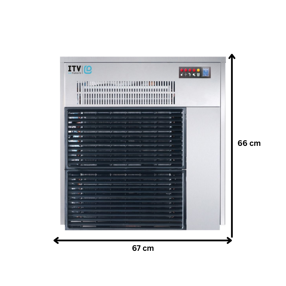 Masina fulgi de gheata granulara profesionala ITV modulara, capacitate 482 kg / zi - 380V - 3