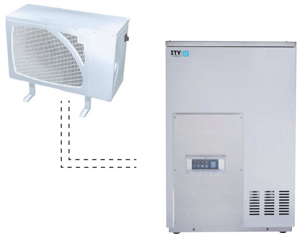 Masina fulgi de gheata granulara profesionala ITV modulara + condensator exterior, capacitate 565 kg / zi - 0