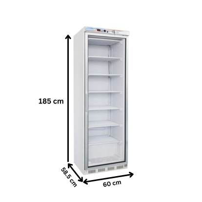 Dulap congelator vertical, cu 1 usa din sticla, 350 lt - 2