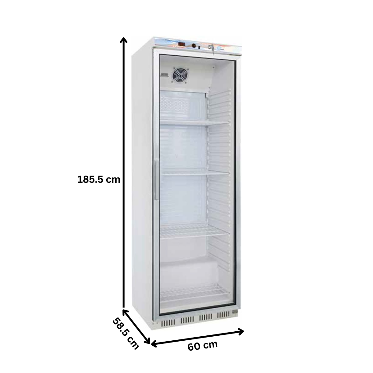 Dulap frigorific vertical inox, cu 1 usa din sticla, 350 lt - 3