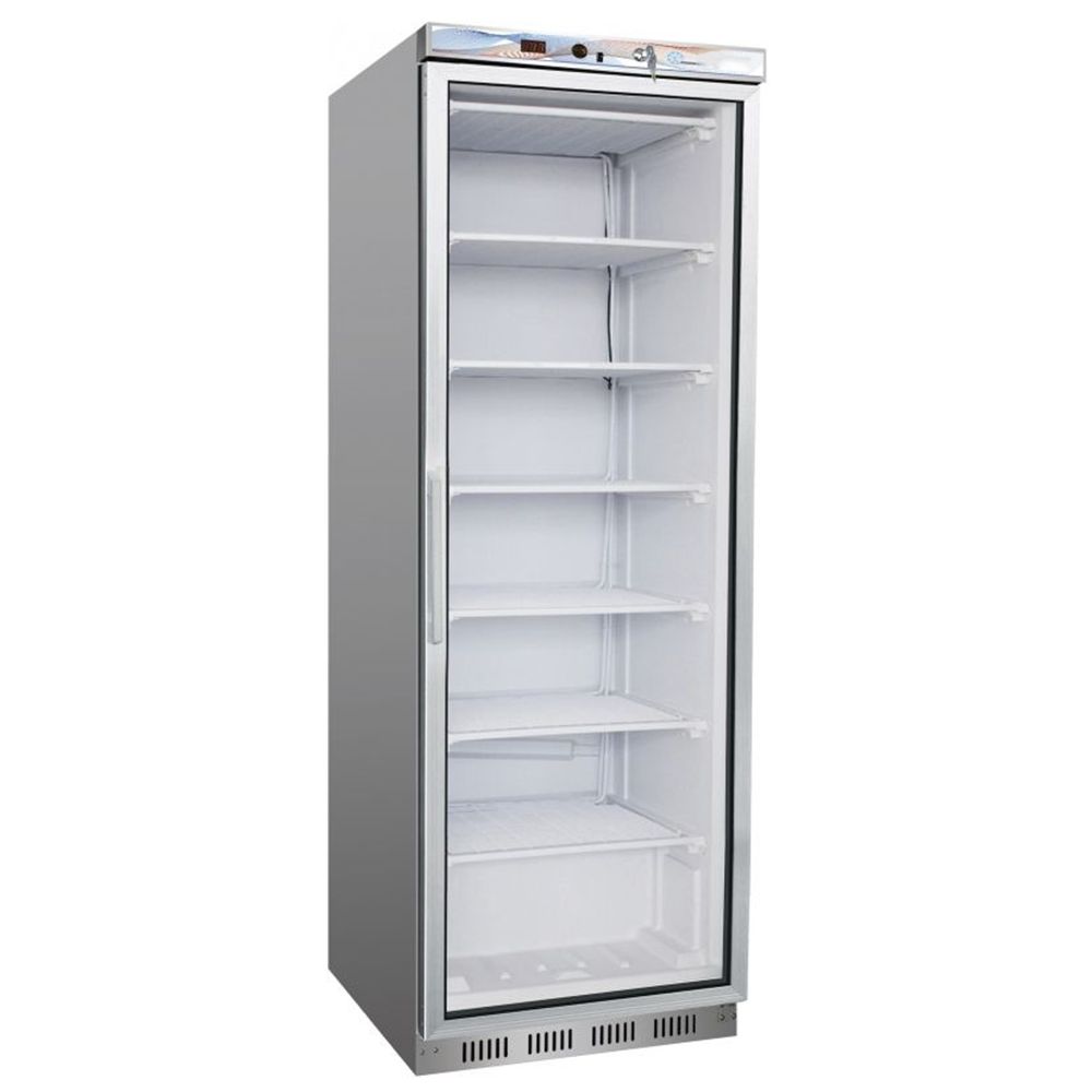 Dulap congelator vertical inox, cu 1 usa din sticla, 350 lt - 0