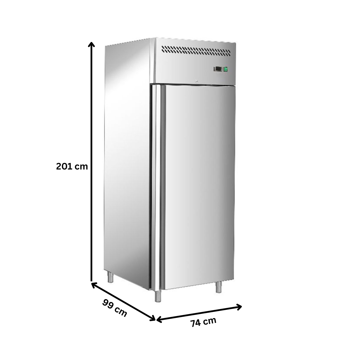 Dulap frigorific vertical inox cu 1 usa, pentru patiserie, 20 tavi 40x60, 737 lt - 2
