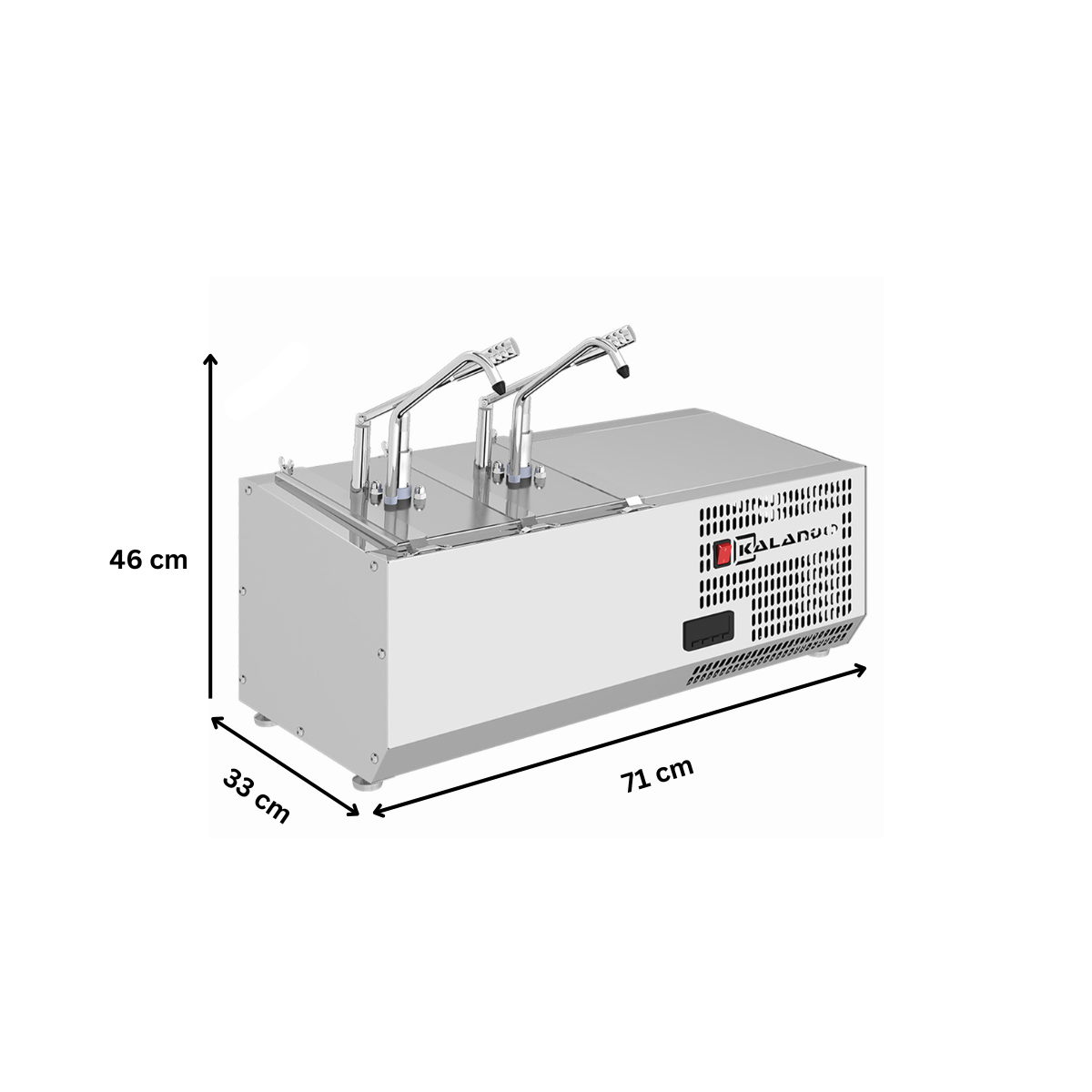Unitate rece KALANDO dozare sosuri cu 2 pompe dozator si 2 cuve GN 1/4 200 - 1