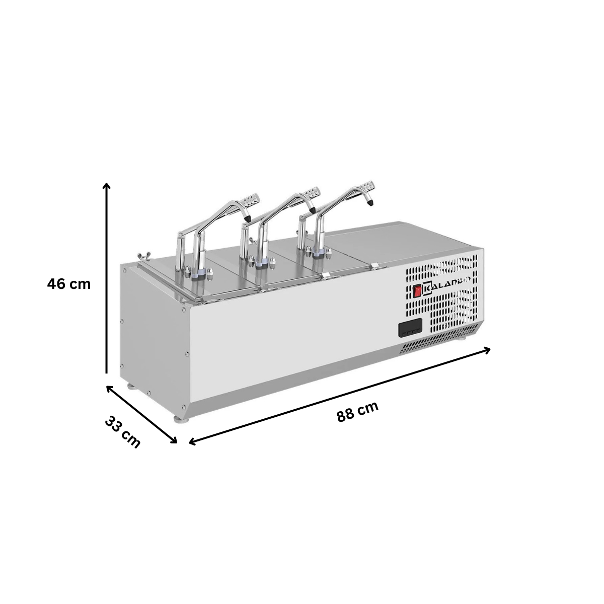 Unitate rece KALANDO dozare sosuri cu 3 pompe dozator si 3 cuve GN 1/4 200 - 2