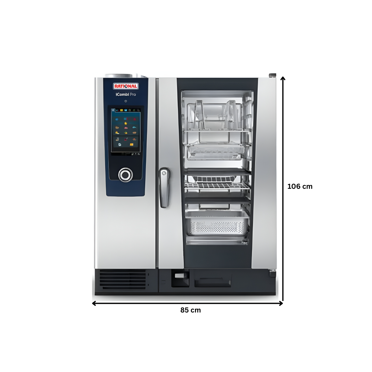 Cuptor profesional RATIONAL iCombi Pro gastro/patiserie, pe gaz cu umidificare automata si boiler, 10 tavi GN1/1 - 8