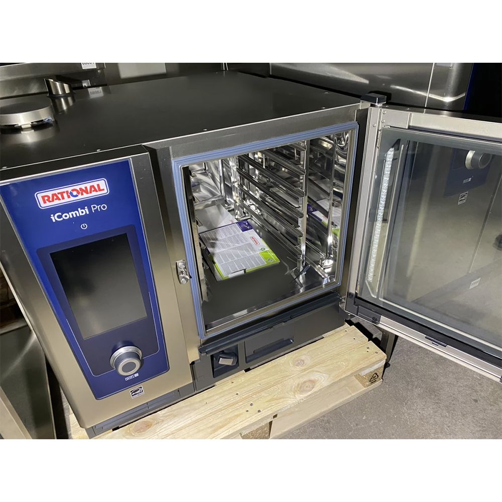 Cuptor profesional RATIONAL iCombi Pro gastro/patiserie, pe gaz, cu umidificare automata si boiler, 6 tavi GN2/1 - 3
