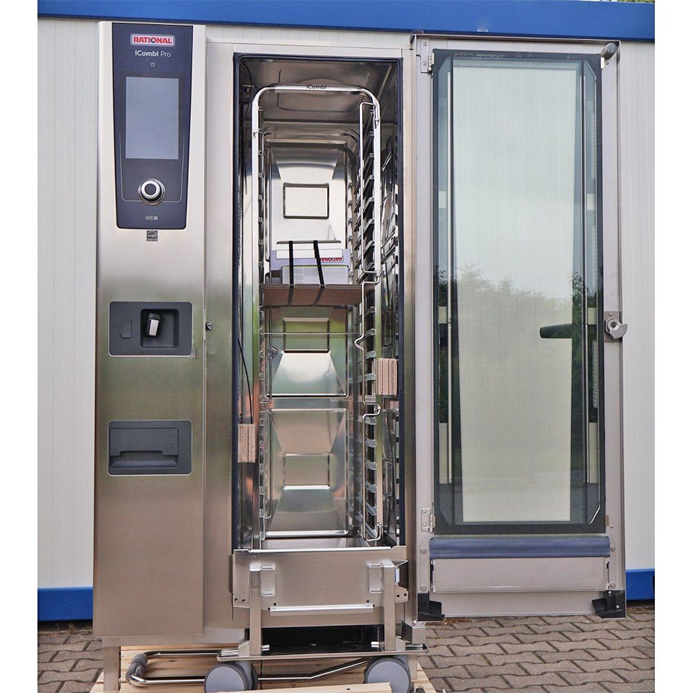 Cuptor profesional RATIONAL iCombi Pro gastro/patiserie, pe gaz cu umidificare automata si boiler, 20 tavi GN1/1 + carucior - 2
