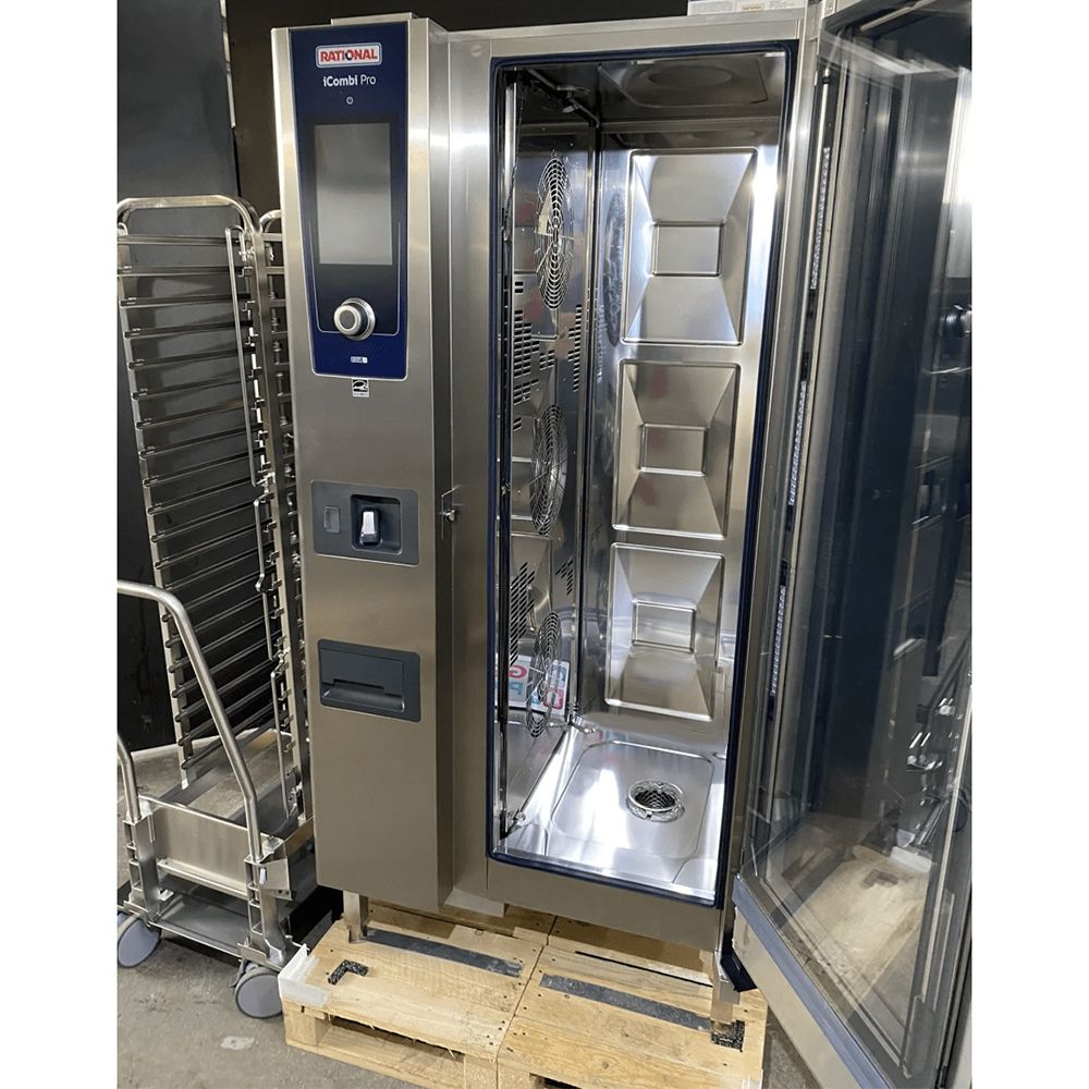 Cuptor profesional RATIONAL iCombi Pro gastro/patiserie, pe gaz cu umidificare automata si boiler, 20 tavi GN1/1 + carucior - 4