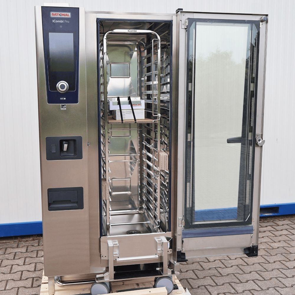 Cuptor profesional RATIONAL iCombi Pro gastro/patiserie, pe gaz, cu umidificare automata si boiler, 20 tavi GN2/1 + carucior - 2