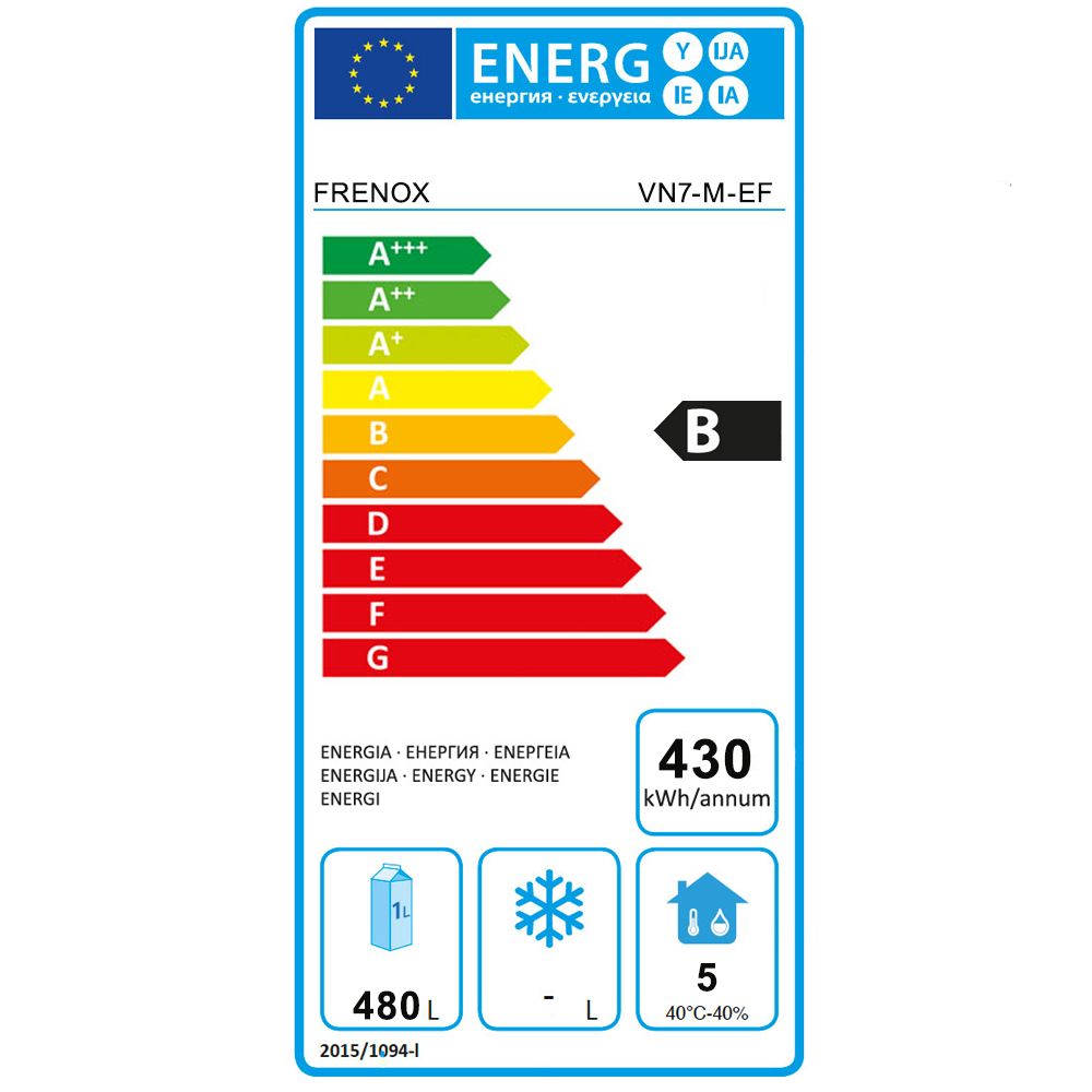 Dulap frigorific vertical inox, FRENOX cu 1 usa, Eficienta Energetica, 700 lt - 3