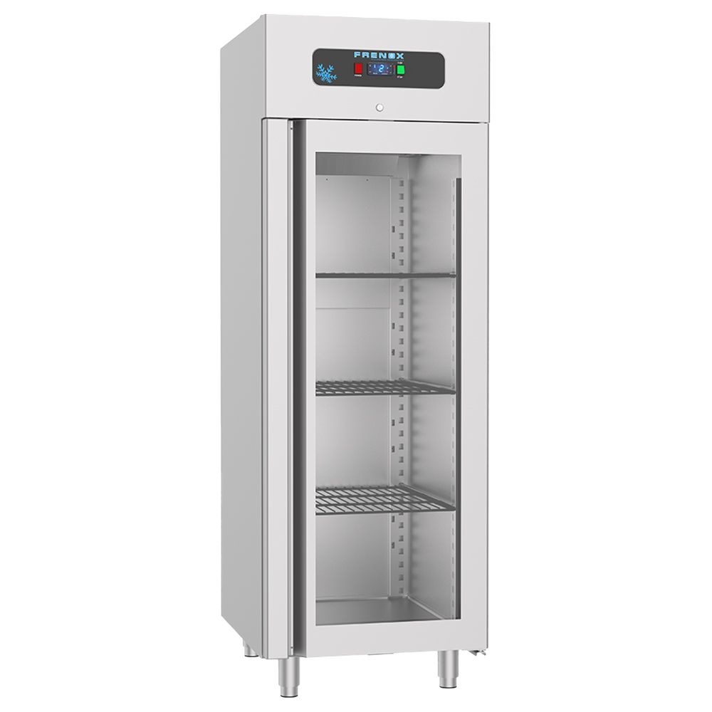 Dulap frigorific vertical inox, FRENOX cu 1 usa din sticla, Eficienta Energetica, 700 lt - 0