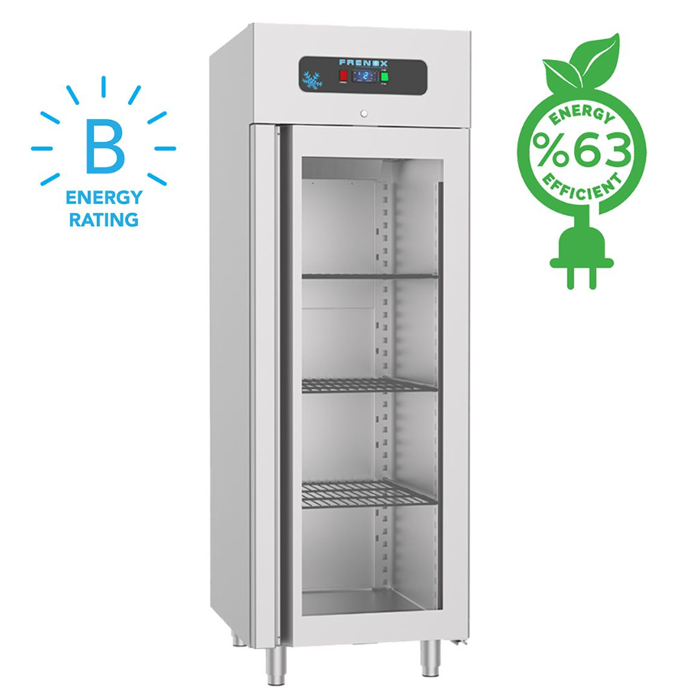 Dulap frigorific vertical inox, FRENOX cu 1 usa din sticla, Eficienta Energetica, 700 lt - 5