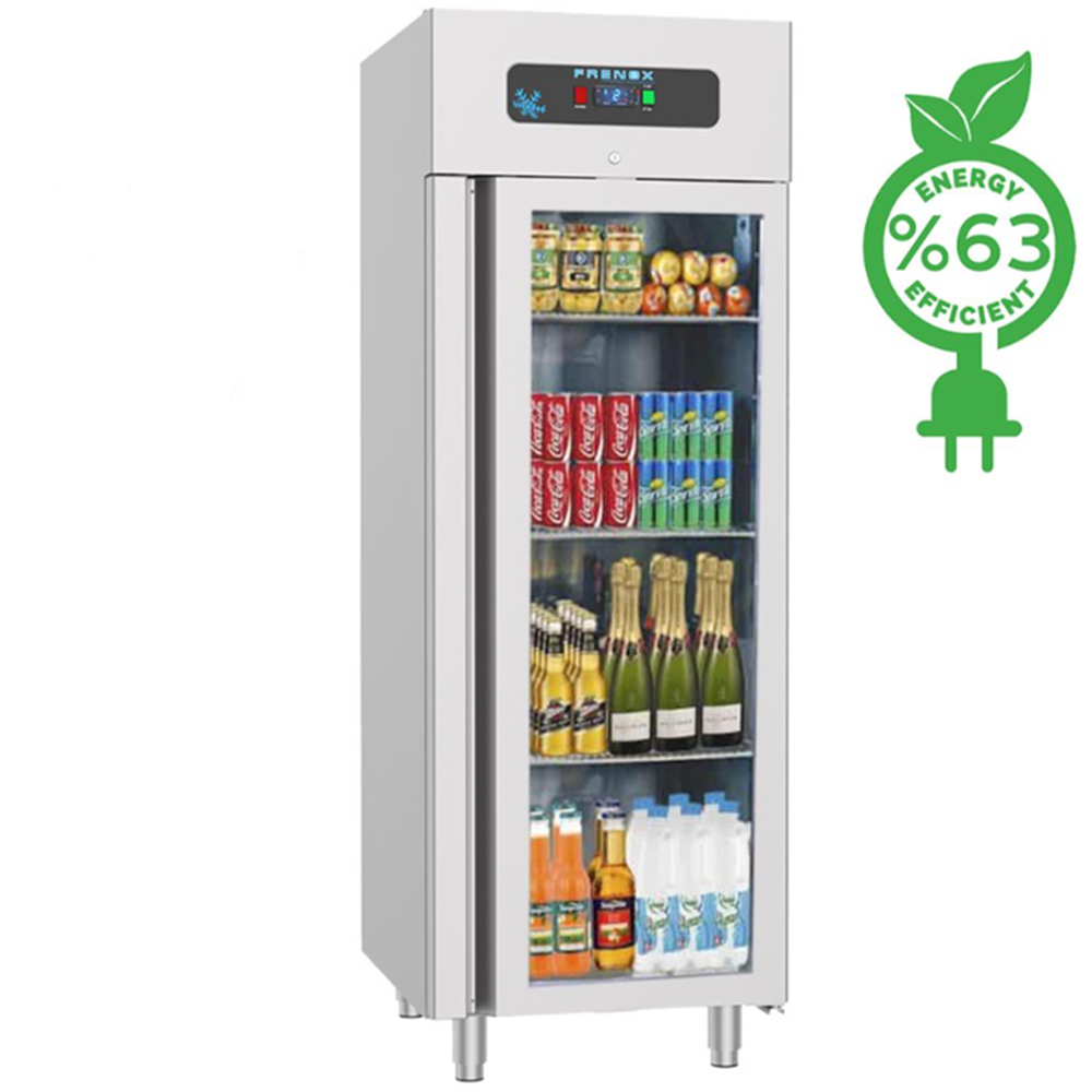 Dulap frigorific snack vertical inox, FRENOX cu 1 usa din sticla, 550 lt - 4