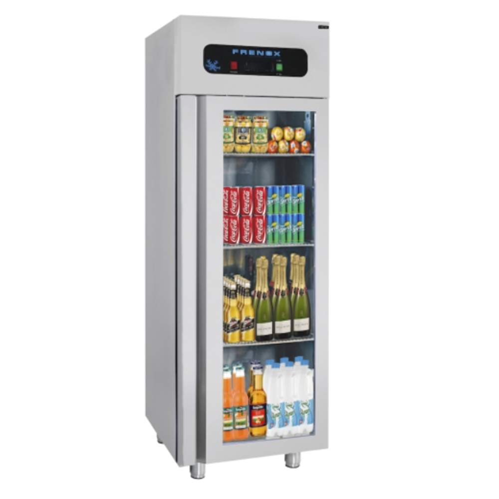 Dulap congelator vertical inox, FRENOX cu 1 usa din sticla, 400 lt - 0
