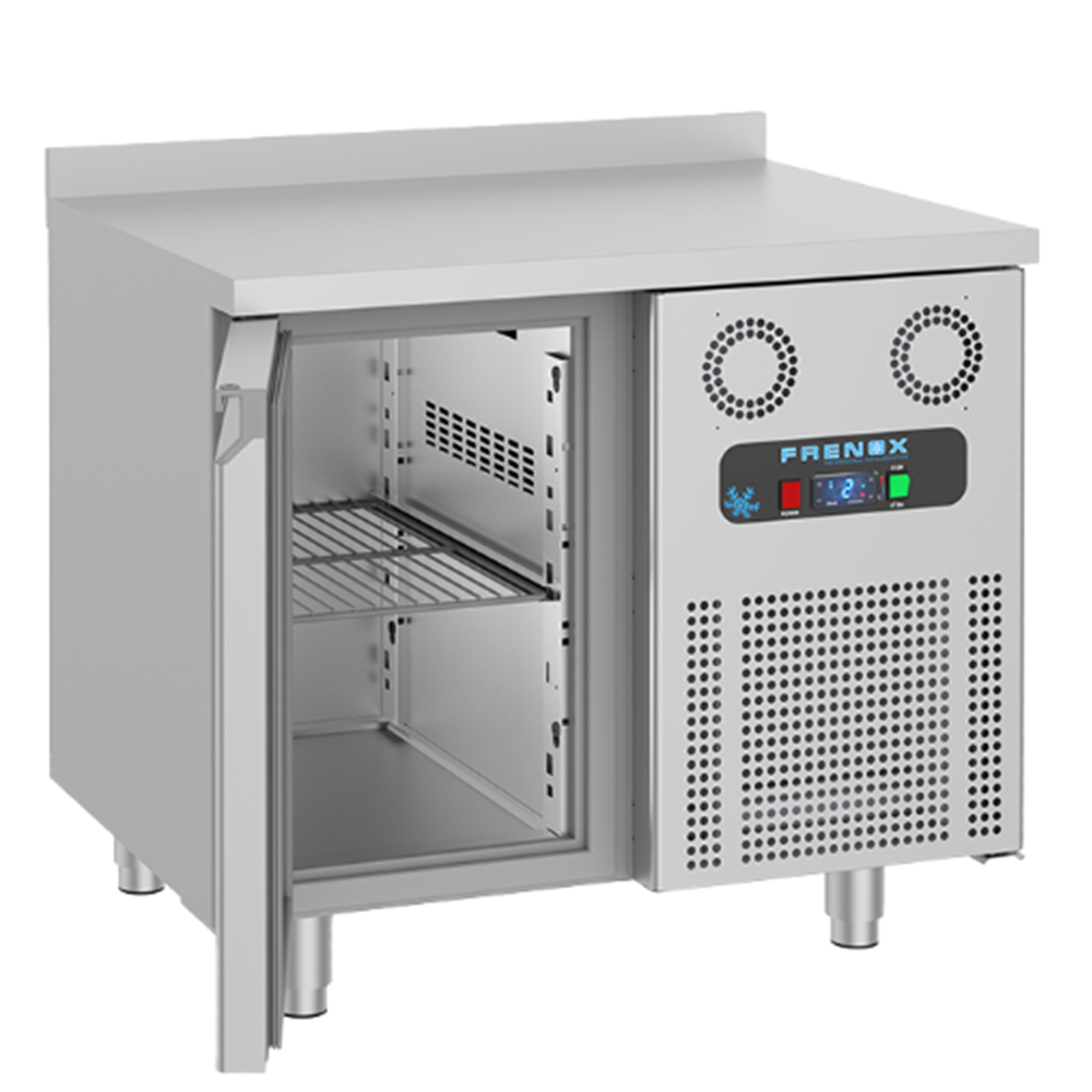 Masa rece FRENOX, profesionala, inox, 1 usa din sticla, 125 lt, 93,5*60*85 cm - 1