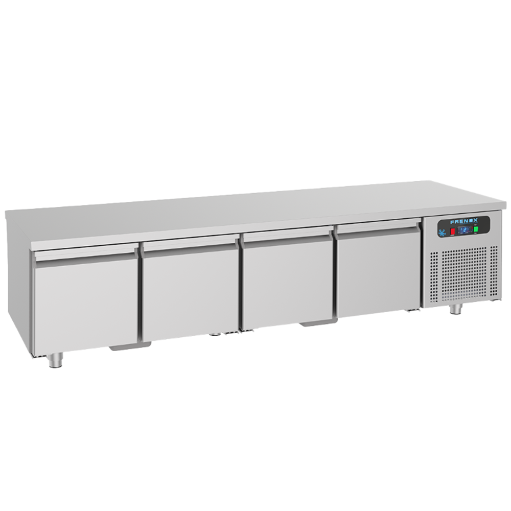 Masa rece FRENOX, profesionala, inox, 4 usi undercounter, 360 lt, 233*70*60 cm - 0