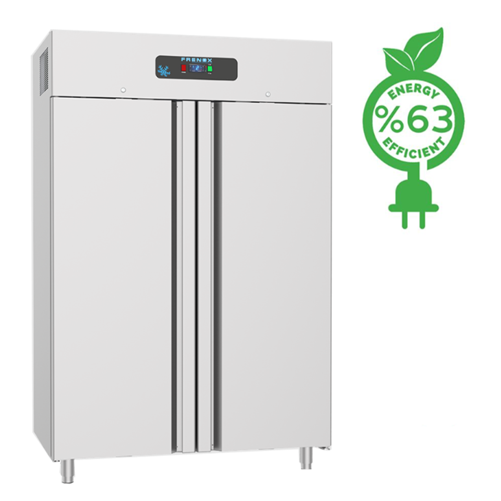 Dulap congelator vertical inox, FRENOX cu 2 usi, Eficienta Energetica, 1400 lt - 3